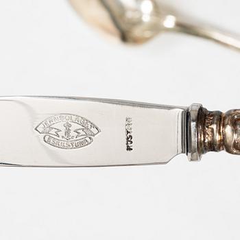 Guldsmedsaktiebolaget (GAB), Cutlery, 23 pcs, silver, including some Stockholm 1951.