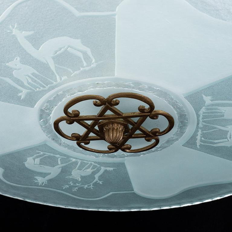 An art deco ceiling light. First half of the 20th Century.