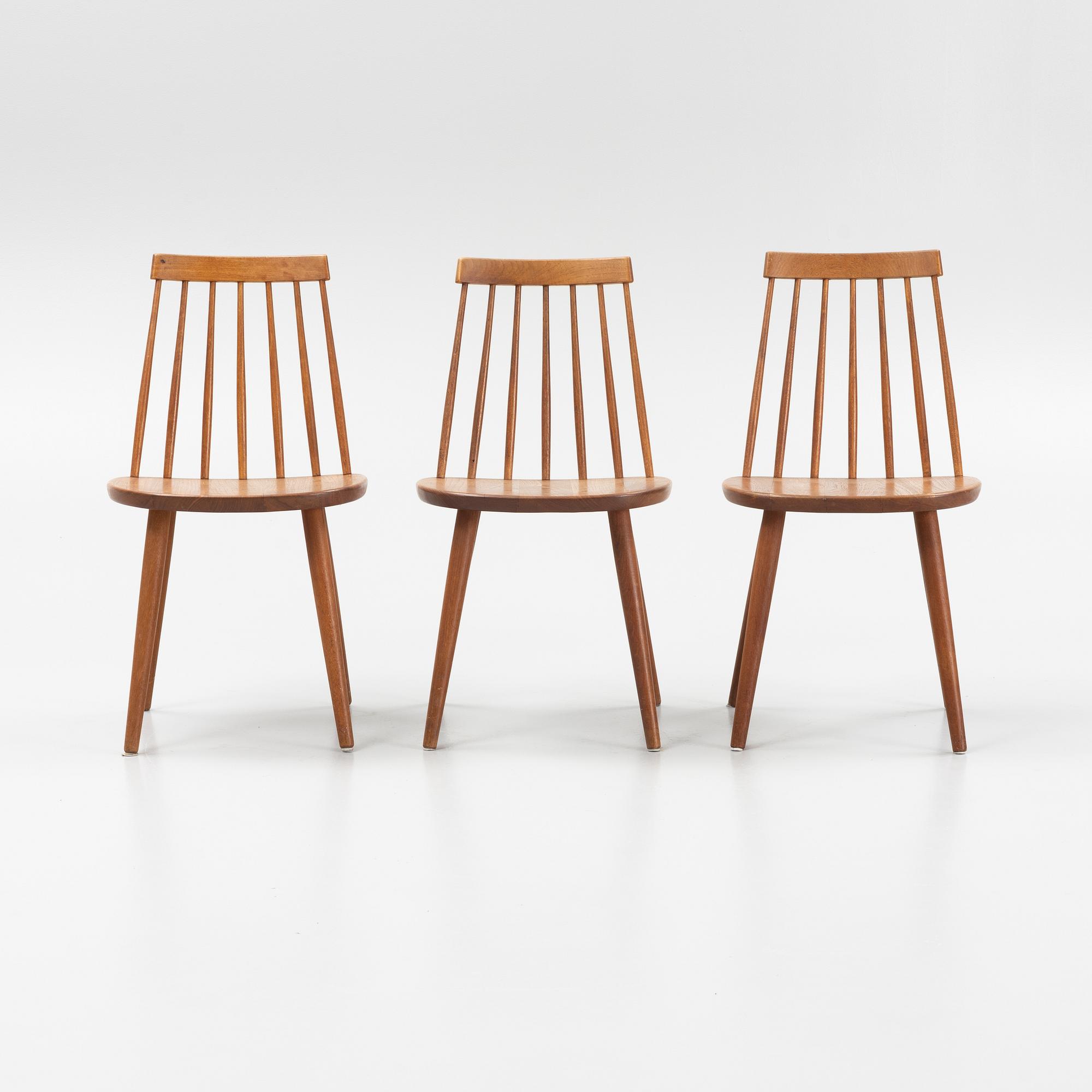 Yngve Ekström, stolar 3 st., "Pinnochio", Stolab, 1950-tal.