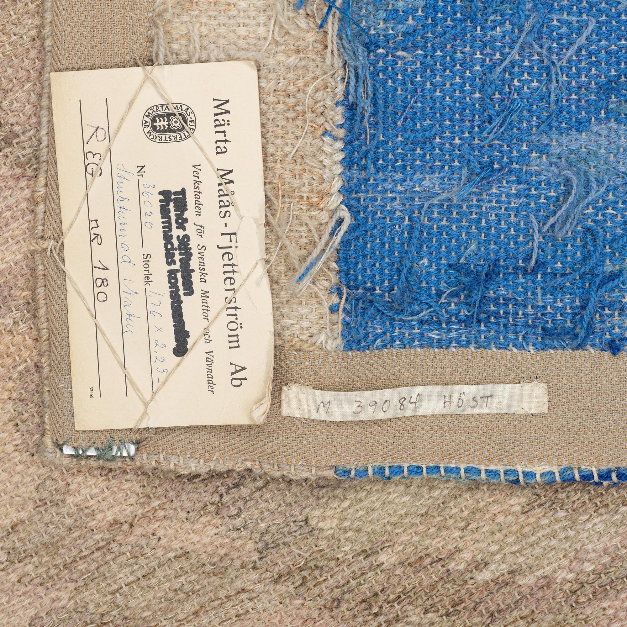 Susanne Henriques, a tapestry triptych, 'Strukturerad natur' c. 223 x 176 (one 165) cm, signed AB MMF SH.