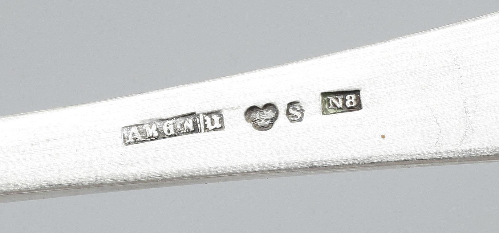 SKEDAR, silver, jugendstil, MGAB, Uppsala, 1940-tal. Vikt ca 275 gram.