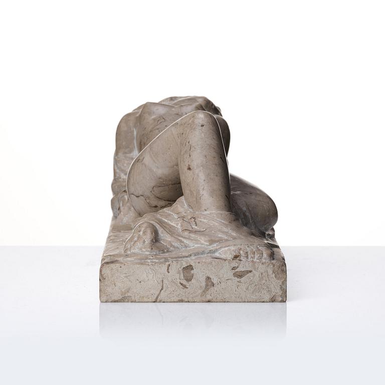 Oskar E. Höfinger, sculpture, stone. Signed and dated 1981.