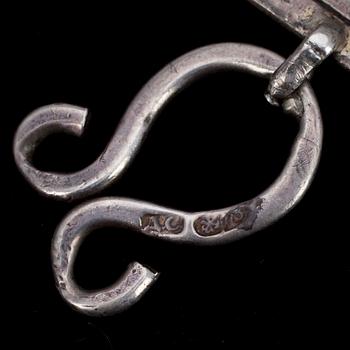 KRUSIFIX, silver, St. Petersburg 1847, Ryssland. Tot. vikt ca 79,6 gr.
