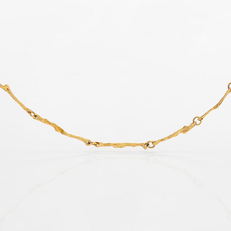 Björn Weckström, halsband, "Gyllene ström", 14K guld. Lapponia 1979.