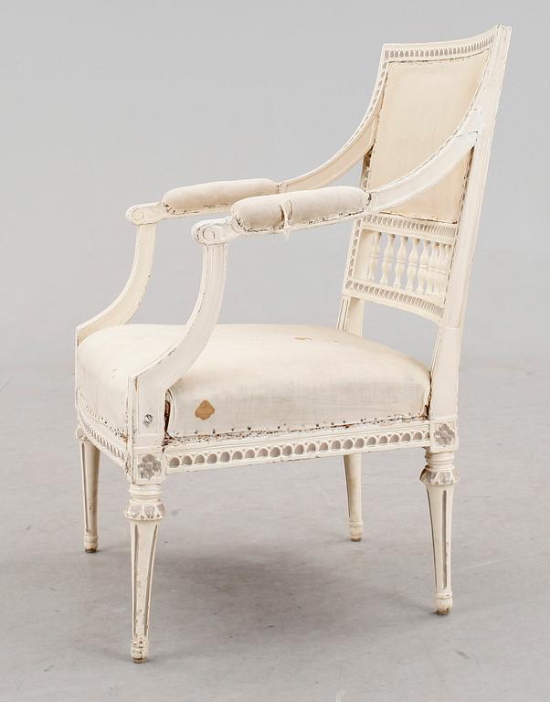 KARMSTOL, sengustaviansk, trol Johan Erik Höglander, Stockholm, omkring sekelskiftet 17/1800.