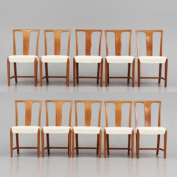 stolar, tio stycken, för Stockholms Hantverksförening, 1940-50-tal.