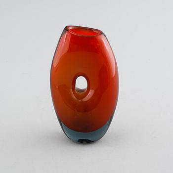 A glass vase by Vicke Lindstrand for Kosta, signed LH and numbered, 1950s.