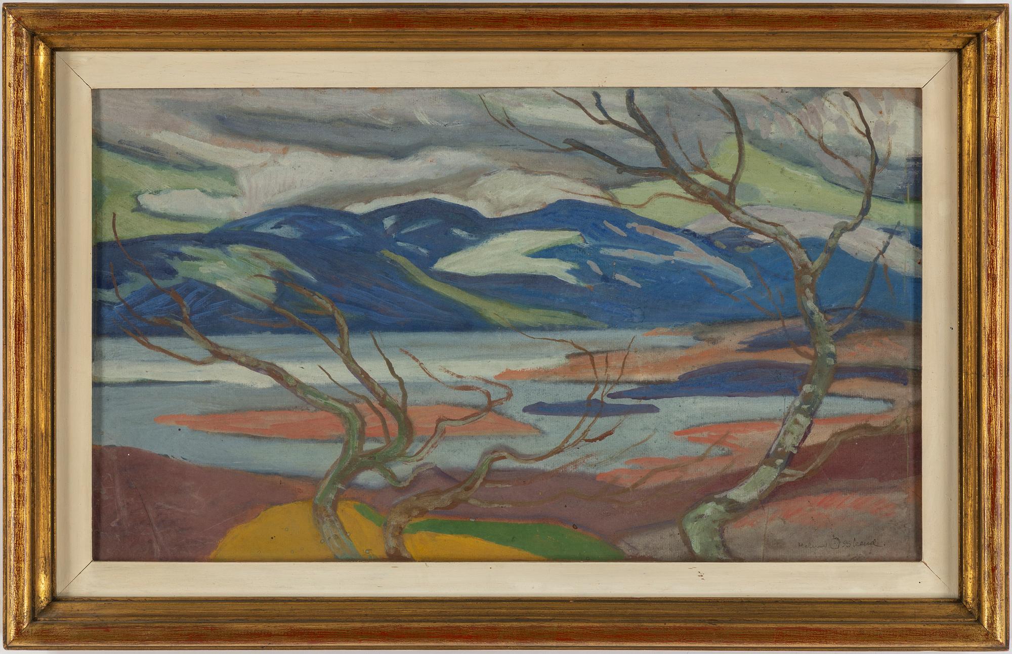 HELMER OSSLUND, gouache signed.