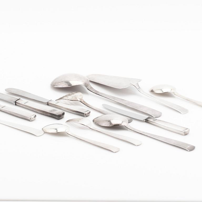 Jacob Ängman, cutlery service, silver, 224 pieces, "Rosenholm", GAB,