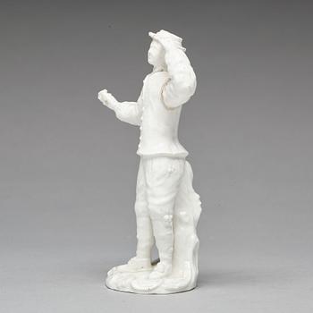 A Swedish soft paste Marieberg porcelain figure, 18th Century.