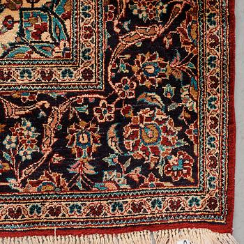 A rug, Old, silk Kashan, ca 224 x 138,5 cm.
