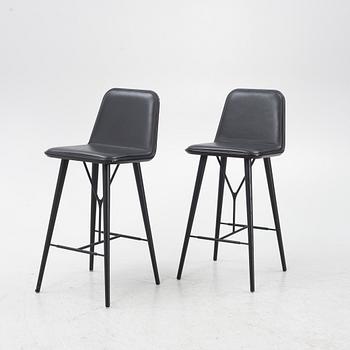 Space Copenhagen, bar stools, a pair, "Spine", Fredericia, Denmark, 2016.