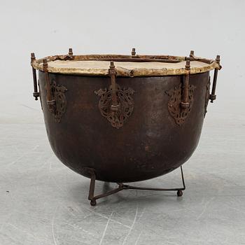 A 18th century kettle drum.