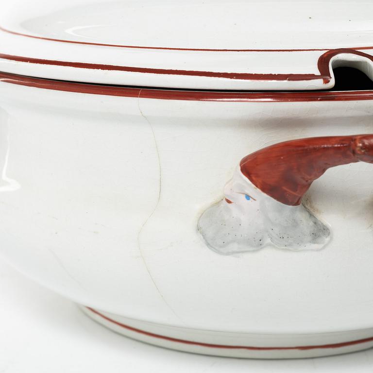 Rörstrand, a Christmas service pieces, 2 pcs, 'Herrgårdsjul', early 20th century.