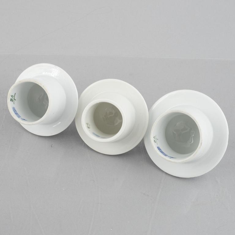 A group of five 'Blue Fluted Plain' porcelain Coffee Pots, Royal Copenhagen, models 46, 47, 48, 49, 1898-1923 and later.