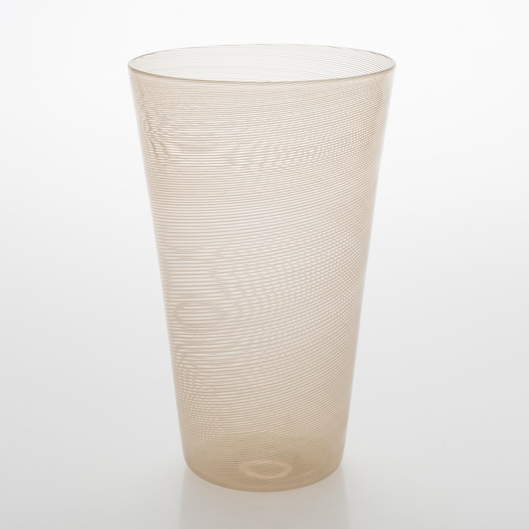Paolo Venini, a vase etched signature Venini Murano Italia 1950's.