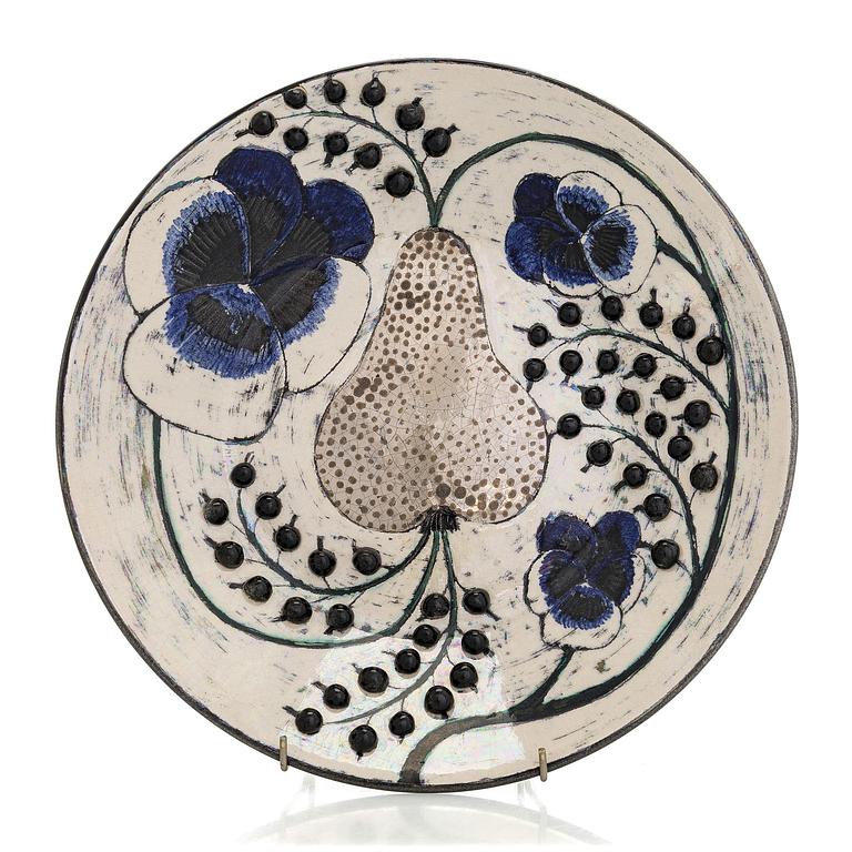 Birger Kaipiainen, dekorationsfat, stengods signerad Kaipiainen.