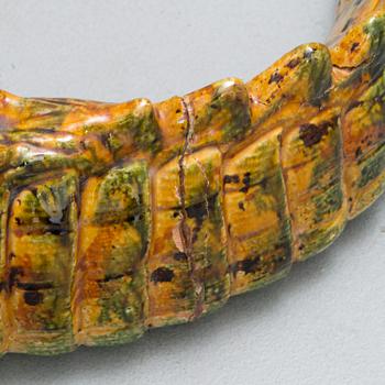 a ceramic crocodile sculpture from the second half of the 20th century.