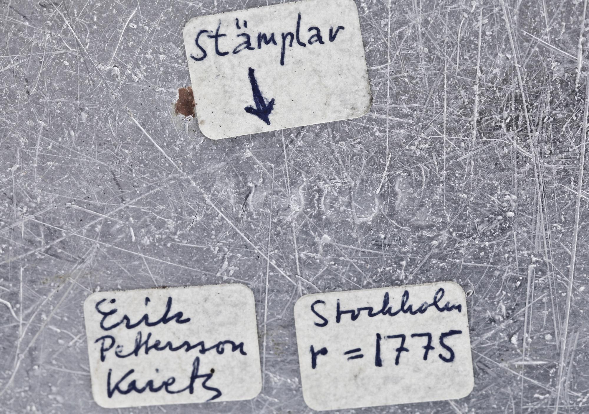 FAT, tenn. Eric Pettersson Kreitz verksam Stockholm 1753-1795/1805.