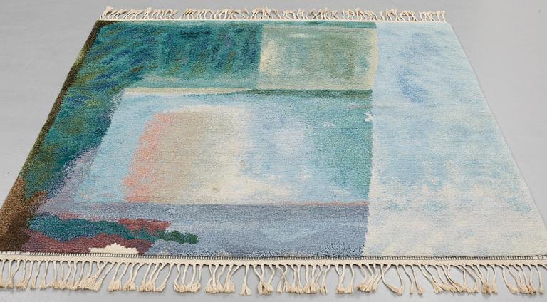 Gunilla Holmgren, A CARPET, "Vattenspegling", knotted pile, ca 184 x 171 cm, signed AB MMF GH.