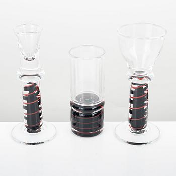 Erik Höglund, a 72 pieces glass service, Studioglas Strömbergshyttan, Sweden 1990.