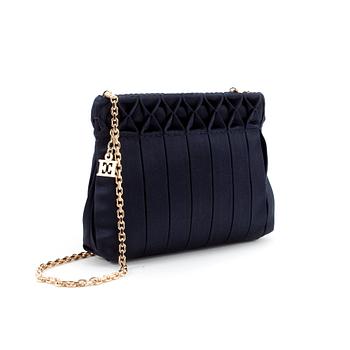 771. ESCADA, a blue silk evening bag.