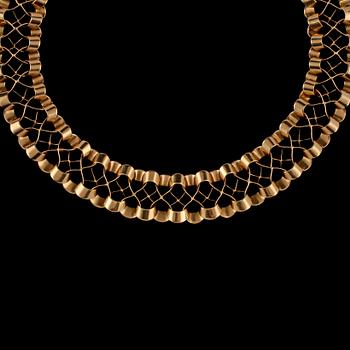 COLLIER, 18k guld, Theresia Hvorslev, Alton, Falköping. Vikt 49 cm.