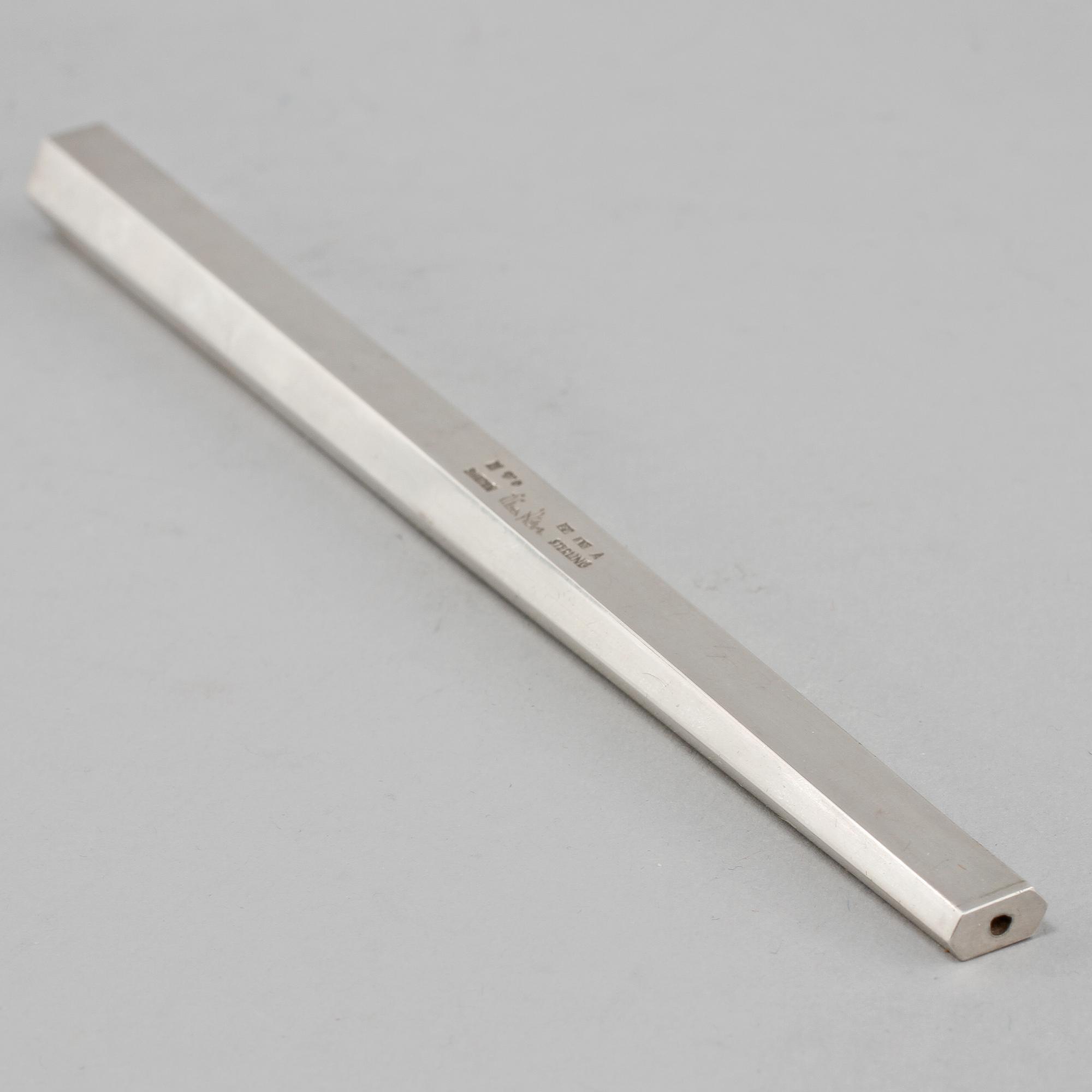 CIGARETTMUNSTYCKE, silver, Wiwen Nilsson, 1956. Vikt 50 g.