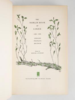 BOOK, from the estate of Greta Garbo, "The Norlin Book of Lyrics".