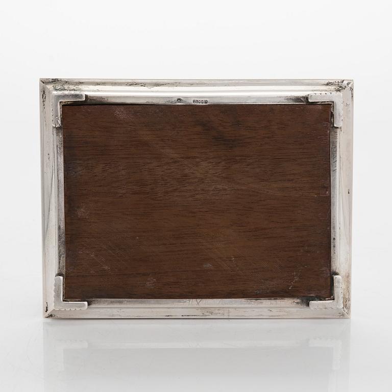 A 20th century silver cigar box, with Finnish import marks, Brødrene Lohne, Bergen.