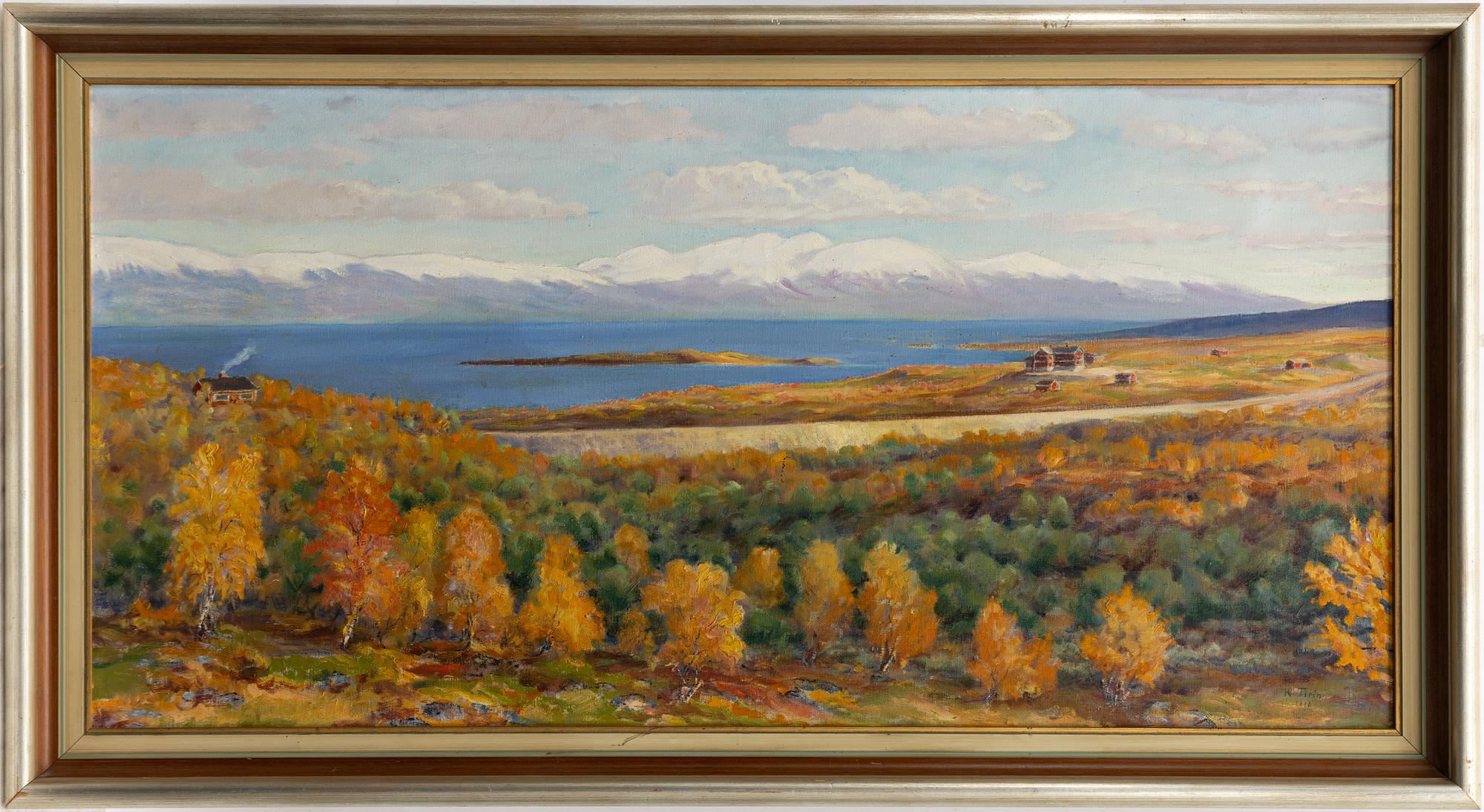 Karl Tirén, "Panorama över Torneträsk och gamla Absiko-turiststation".