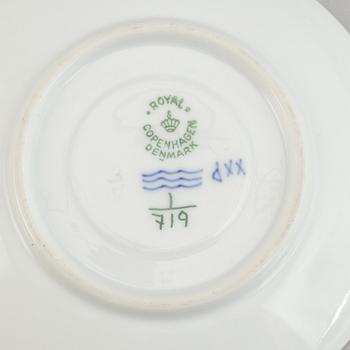 A Royal Copenhagen 28-pcs, "Blue Fluted" porcelain coffee service.