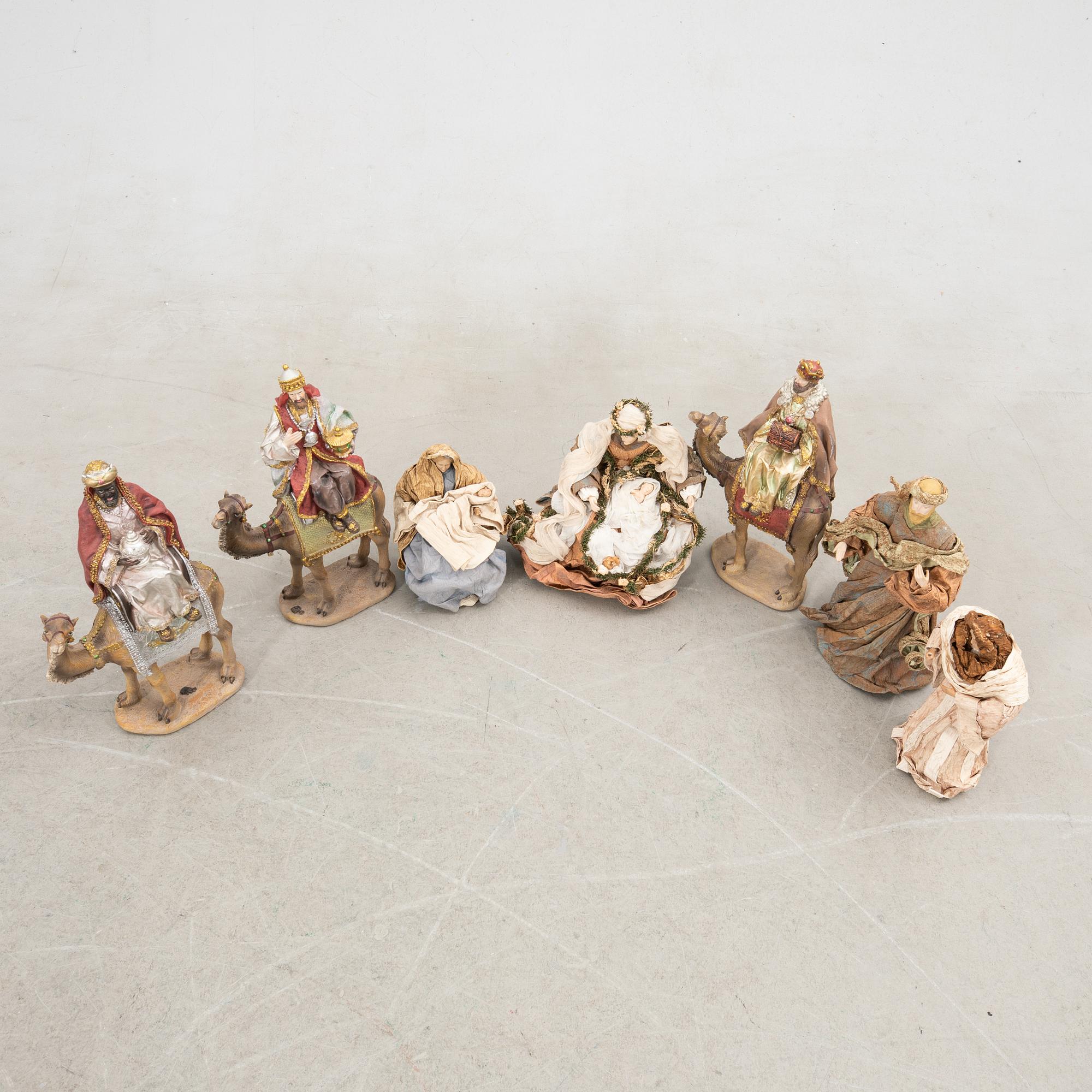 Krubbfigurer 7 st 1900-tal.