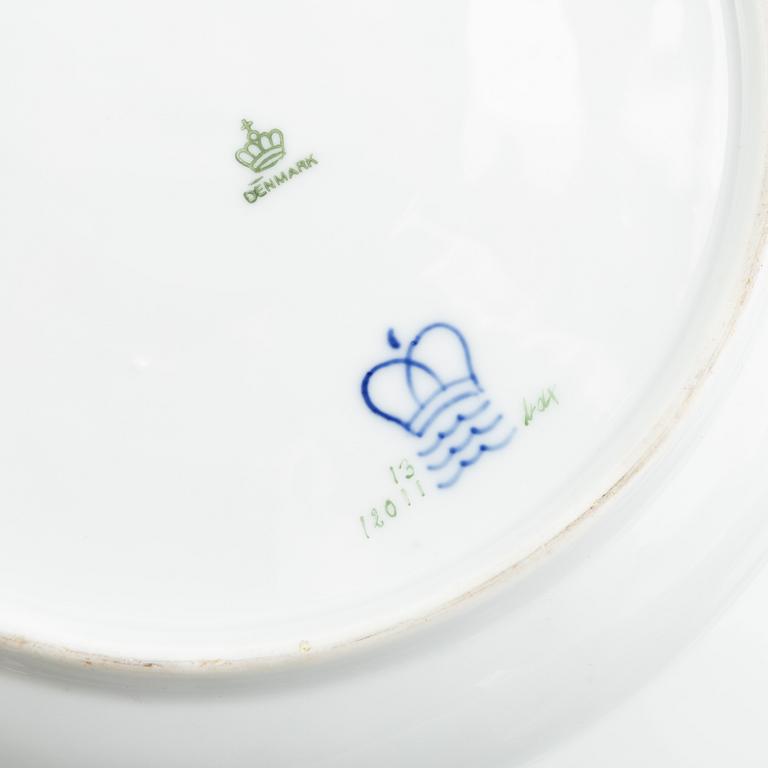 A 61-piece porcelain dinner service, Royal Copenhagen, Denmark, early 20th century.