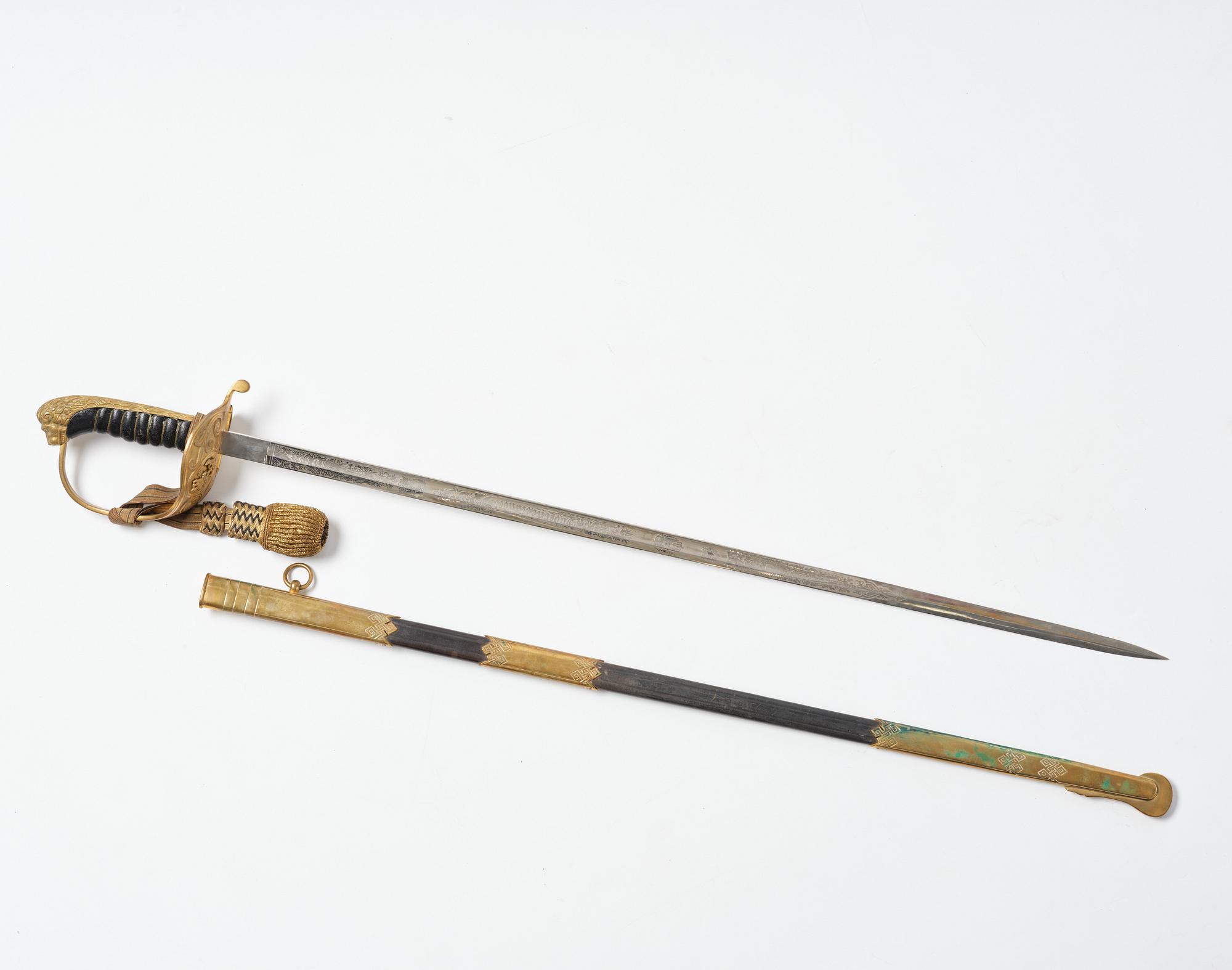 Sabel svensk, m/1915 för sjöofficer, med balja.