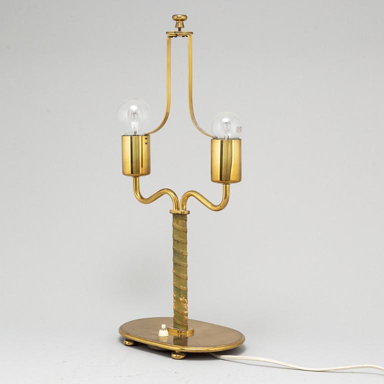 JOSEF FRANK, a brass 'model 2388' table lamp, for Firma Svenskt Tenn.