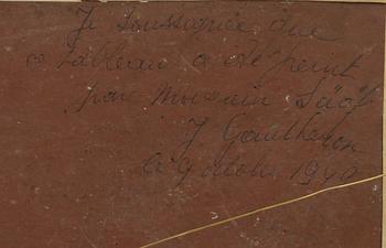 ERIK SÄÄF, tillskriven, olja på pannå, intygad a tergo.