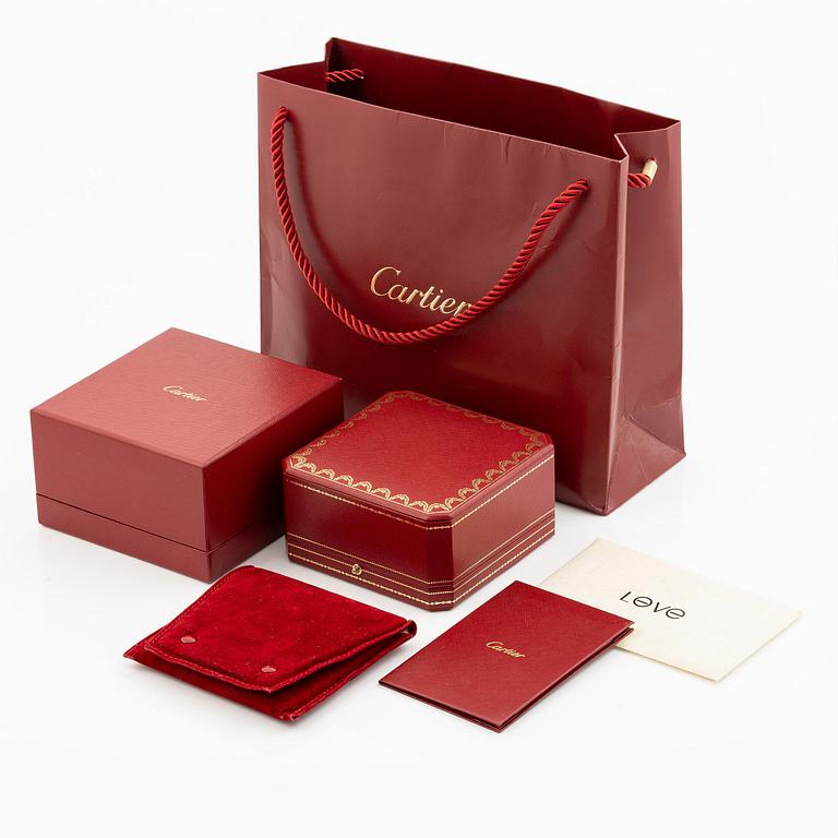 Cartier armband "Love" 18K vitguld med fyra runda briljantslipade diamanter.