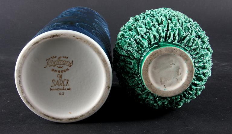 VASER, 2 st, Rörstrand. G. Nylund och "Sarek".