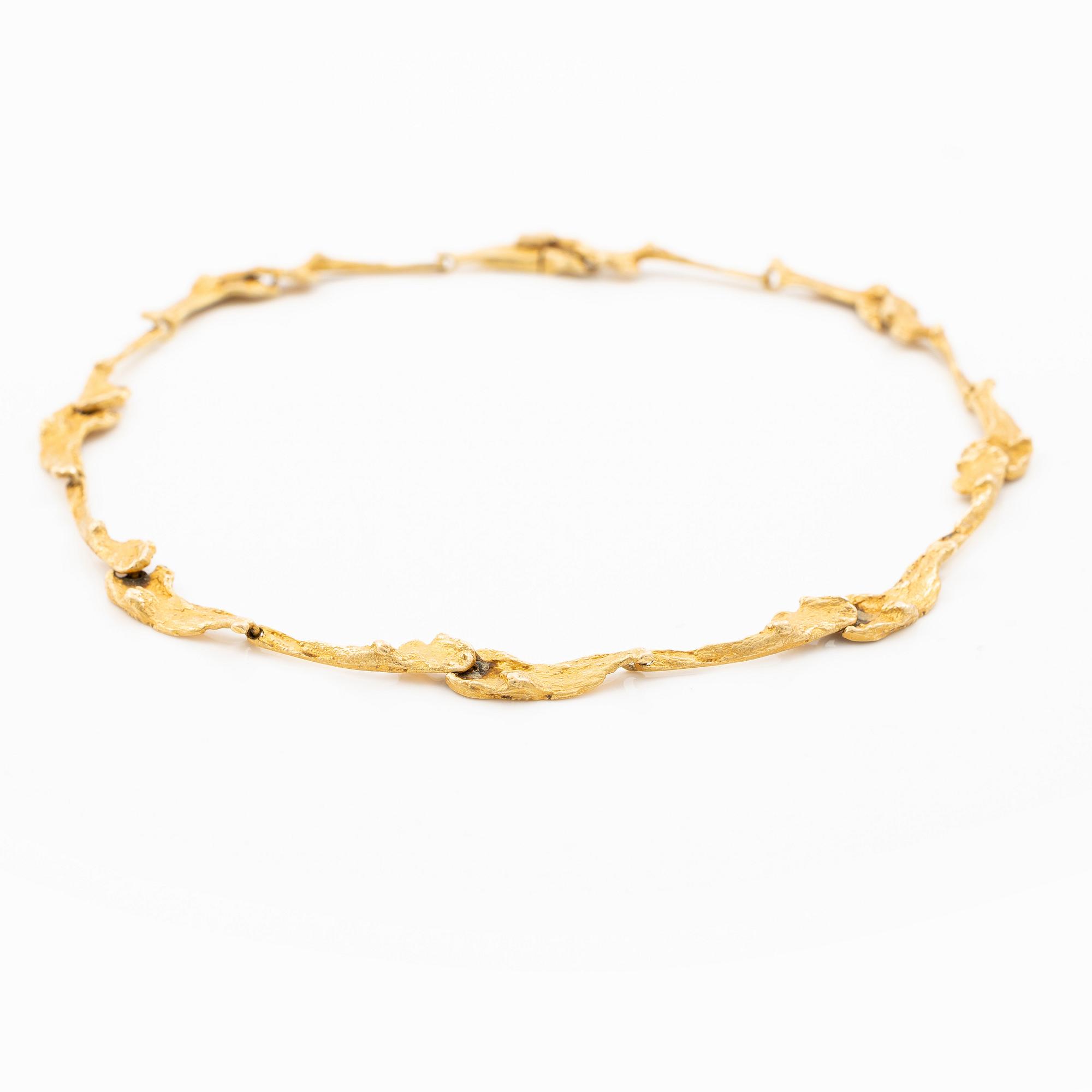 Björn Weckström, necklace, 18K gold, “Mariehand”, Lapponia.