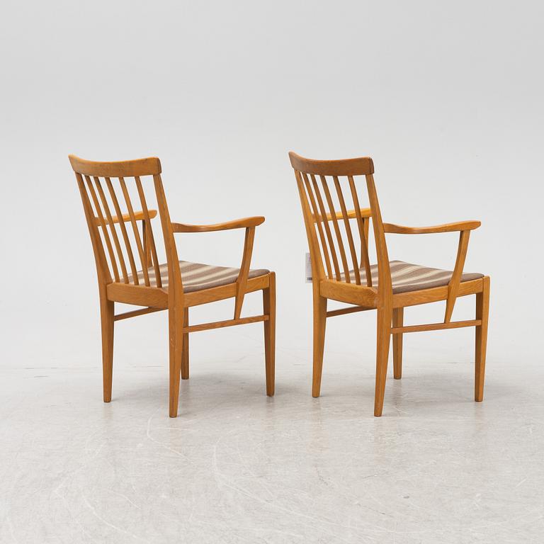 A pair of 'Vardags' oak armchairs by Carl Malmsten, second half of the 20th Century.
