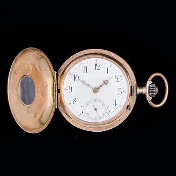 FICKUR, 14k guld herr sk savonettur.  Tidigt 1900-tal. Vikt 97g.