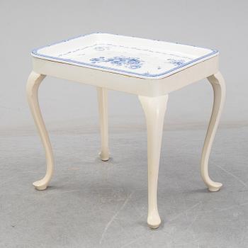 Tea table, a Rococo style table, tray signed and dated a tergo Rörstrand E.L. 1926.