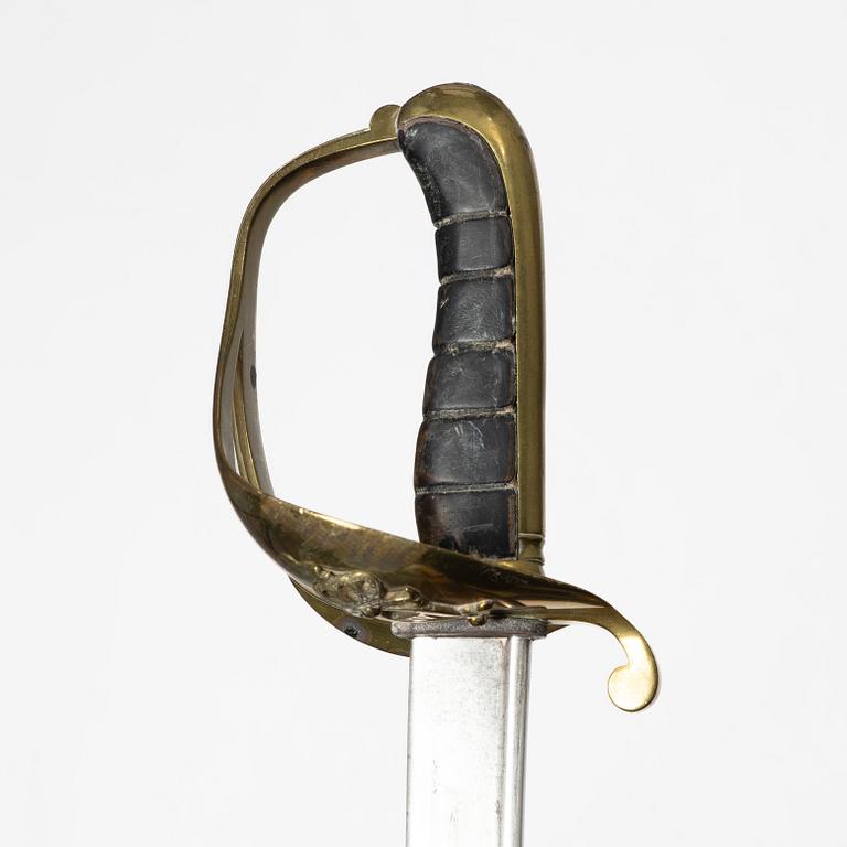 A Swedish officer's sabre, with scabbard, second half of the 20th century.