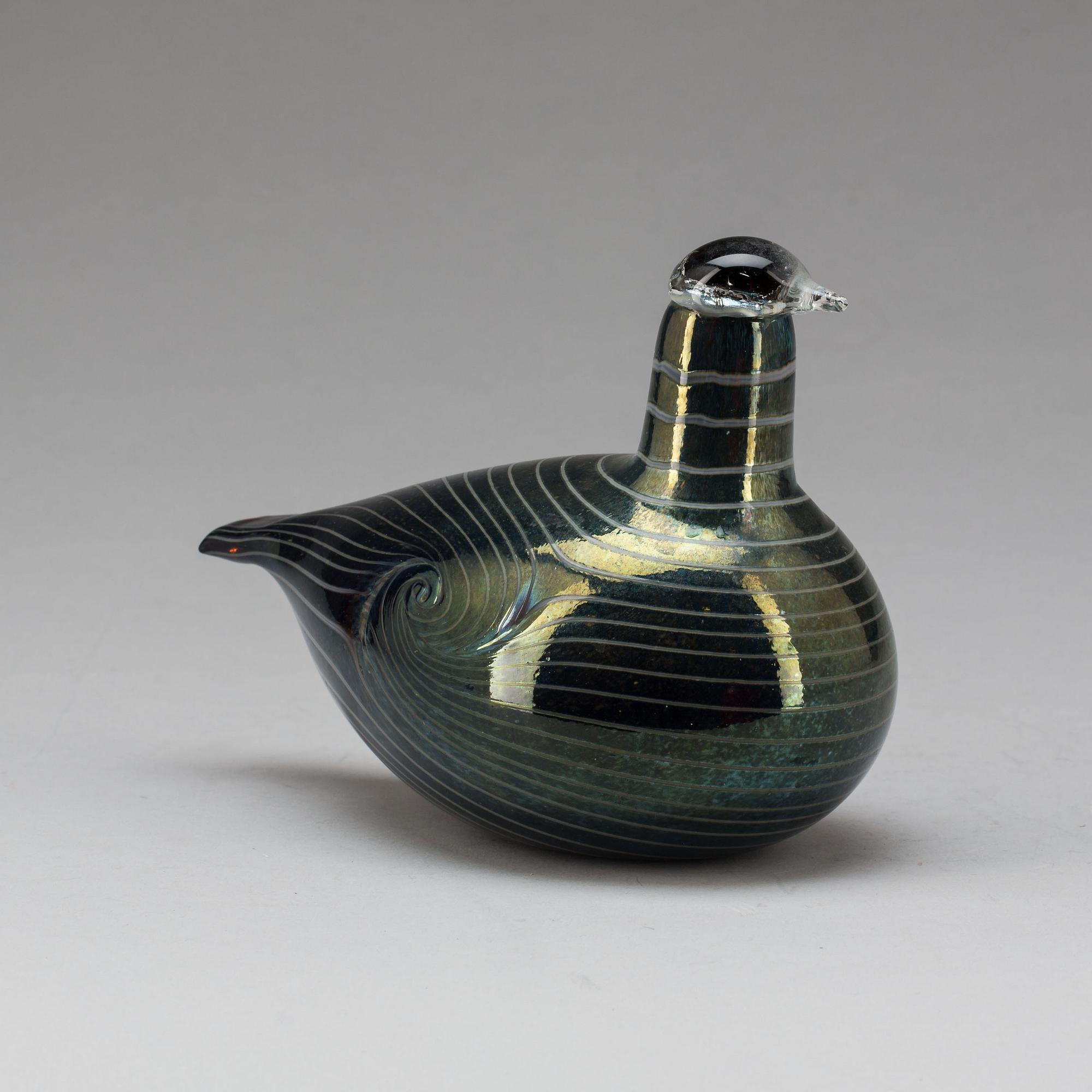 FIGURIN, glas, Oiva Toikka, Nuutajärvi, signerad.