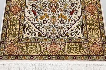 Rug, figural Hereke, approx. 123 x 82 cm.