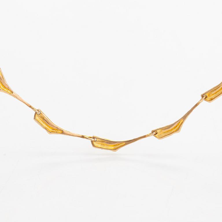 Björn Weckström, A 14K gold necklace "Shadow of a Convoy". Lapponia 1974.