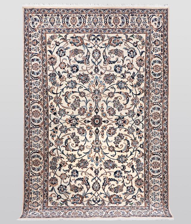 A carpet, Nain 9 LAA, part silk, ca 300 x 194 cm.