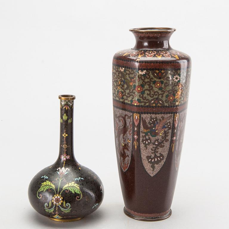 VASER 2 st, Japan Meiji (1868-1912) cloisonné.