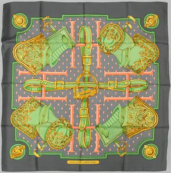 HERMÈS, "Selles a Housse", scarf.